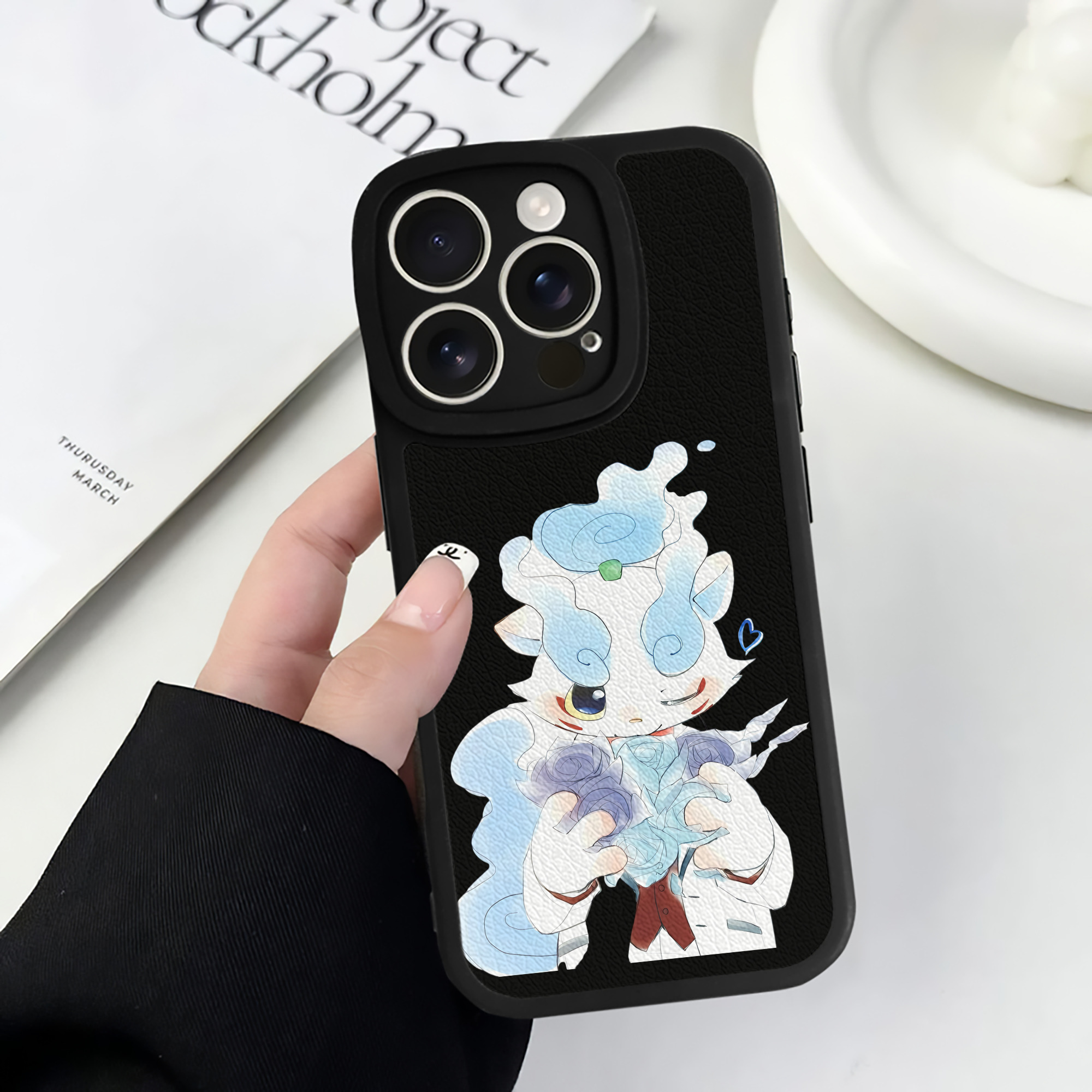 （画像用） 妖怪ウォッチ Yo-kai Watch 【iPhone 16シリーズ対応】シリコンスマホケース（レザー調） 材質：シリコン